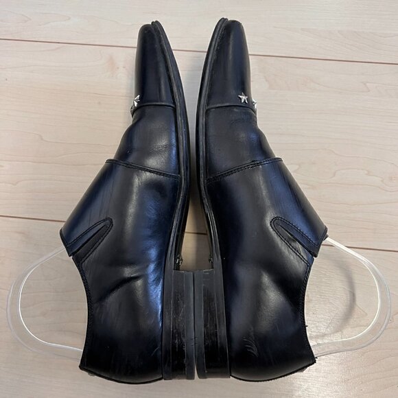 Aldo Mens Star Studded Black Leather Dress Shoes Sz 8 - Picture 4 of 10